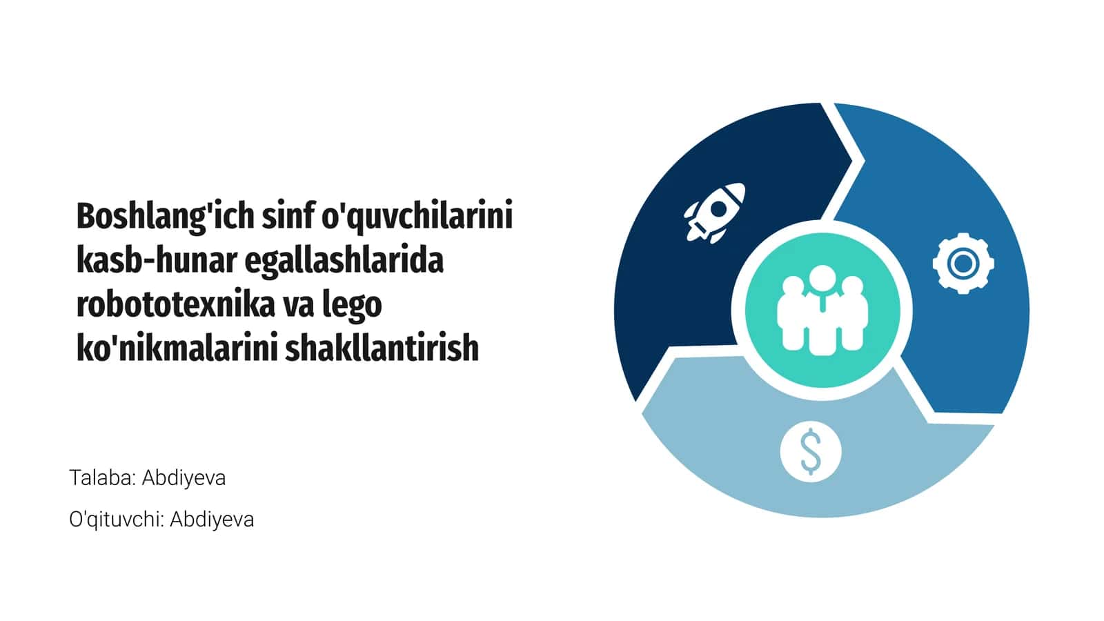 Boshlang'ich sinf o'quvchilarini kasb-hunar egallashlarida robototexnika va lego ko'nikmalarini shakllantirish 1