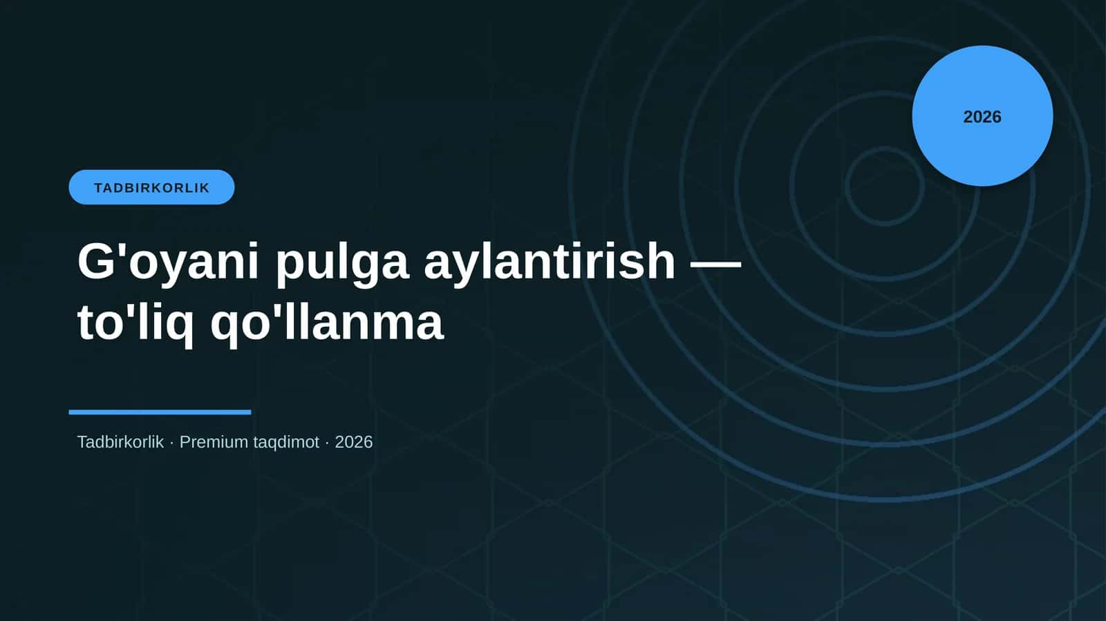 G'oyani pulga aylantirish — to'liq qo'llanma 1