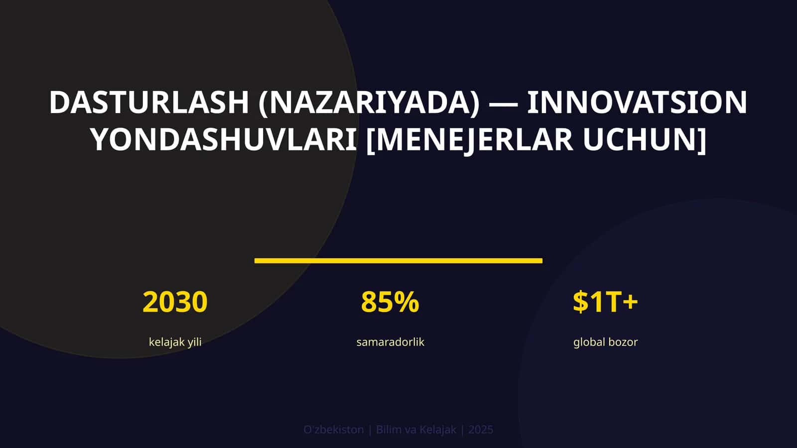 Dasturlash (nazariyada) — innovatsion yondashuvlari [menejerlar uchun] 1
