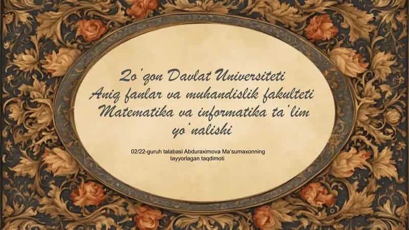 Misr va vavilon halqlarida matematika va astronomiya. 1
