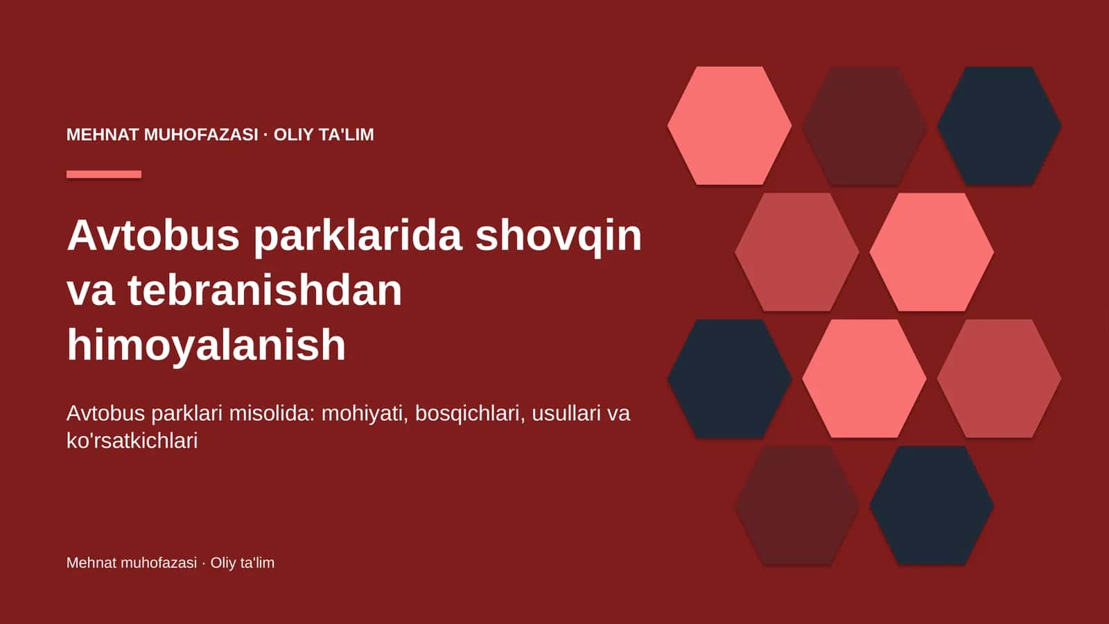 Avtobus parklarida shovqin va tebranishdan himoyalanish 1