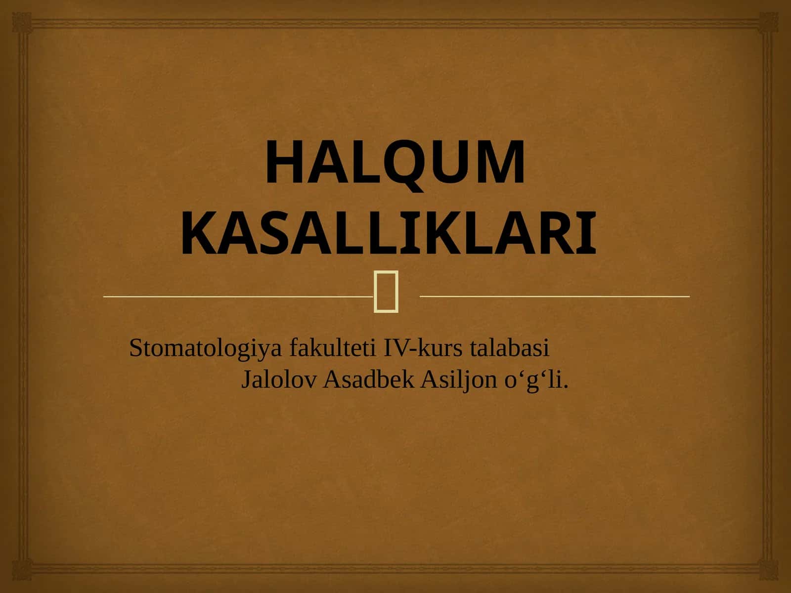 HALQUM KASALLIKLARI 1