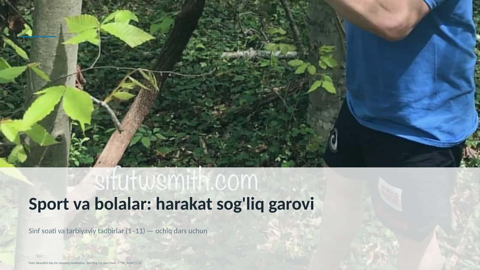 Sinf soati va tarbiyaviy tadbirlar (1–11) — ochiq dars uchun 1