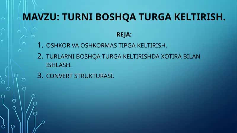 Oshkor ta'rifini qo'shish 1