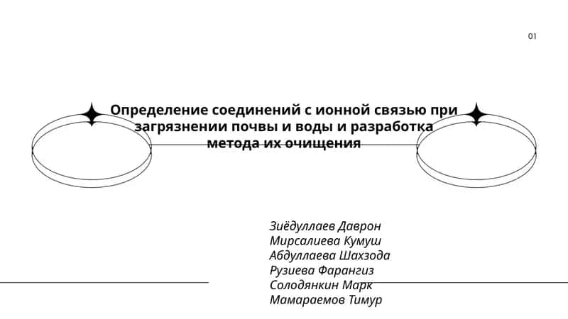 Определение соединений с ионной связью при загрязнении почвы и воды и разработка метода их очищения 1