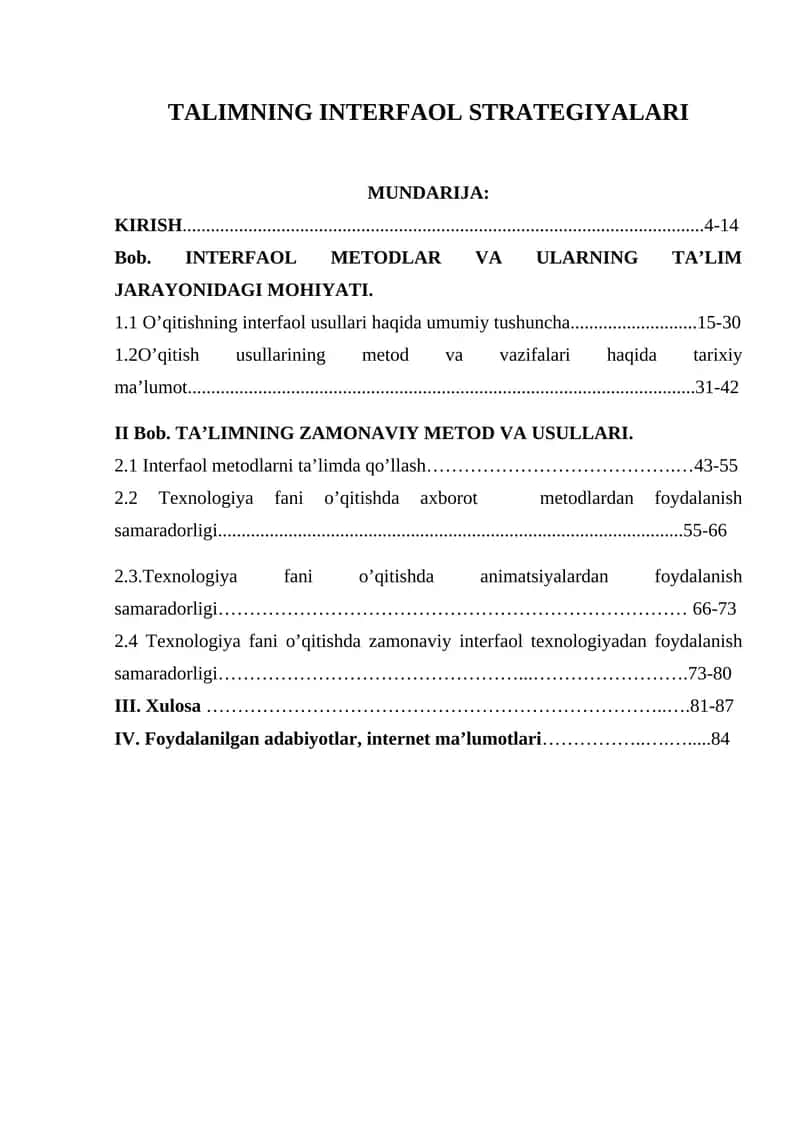 TALIMNING INTERFAOL STRATEGIYALARI 1