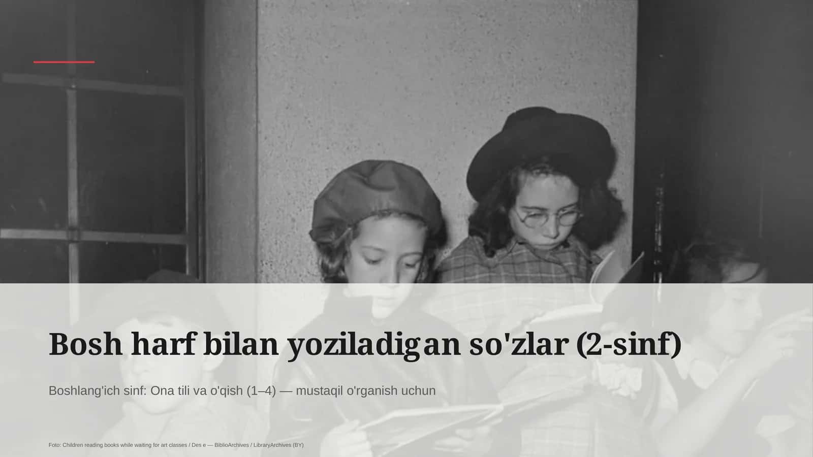 Bosh harf bilan yoziladigan so'zlar (2-sinf) 1