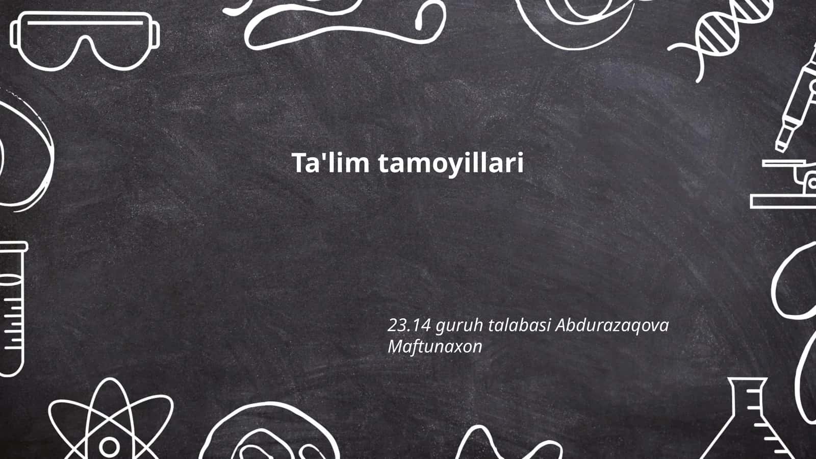 Ta'lim jarayonining samaradorligi 1