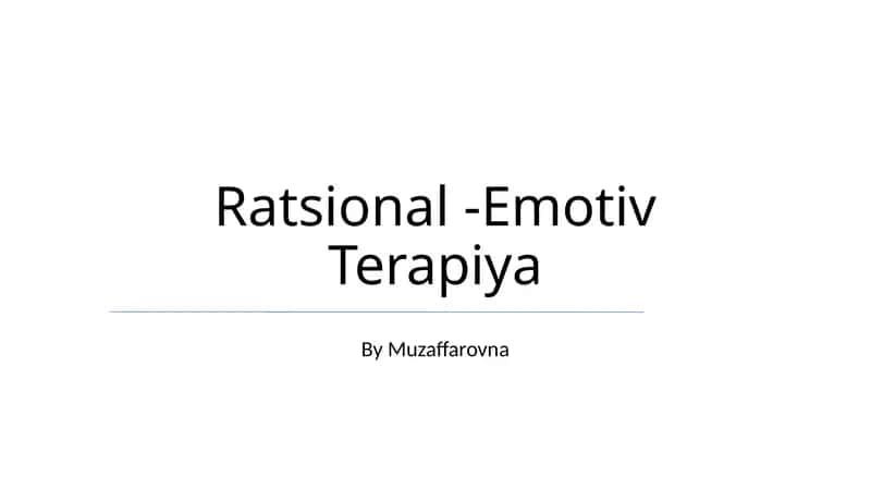 Ratsional - Emotiv Terapiya 1