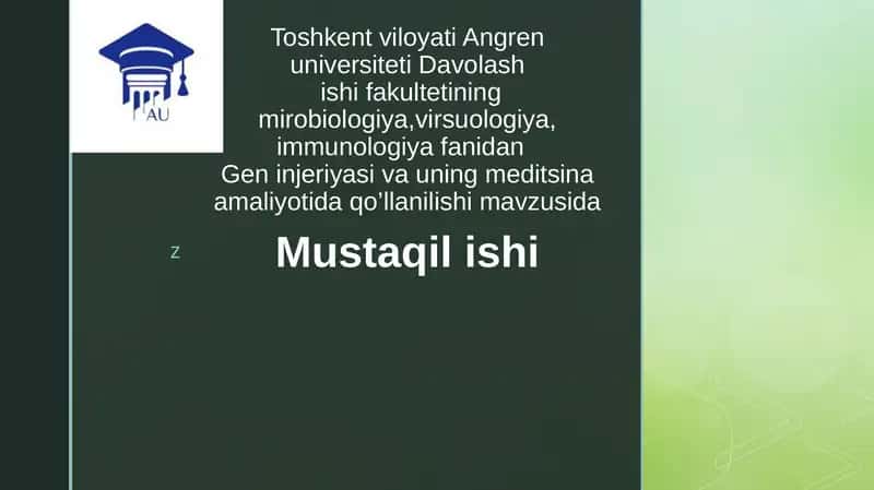 Geninjeneriyasi haqida 1
