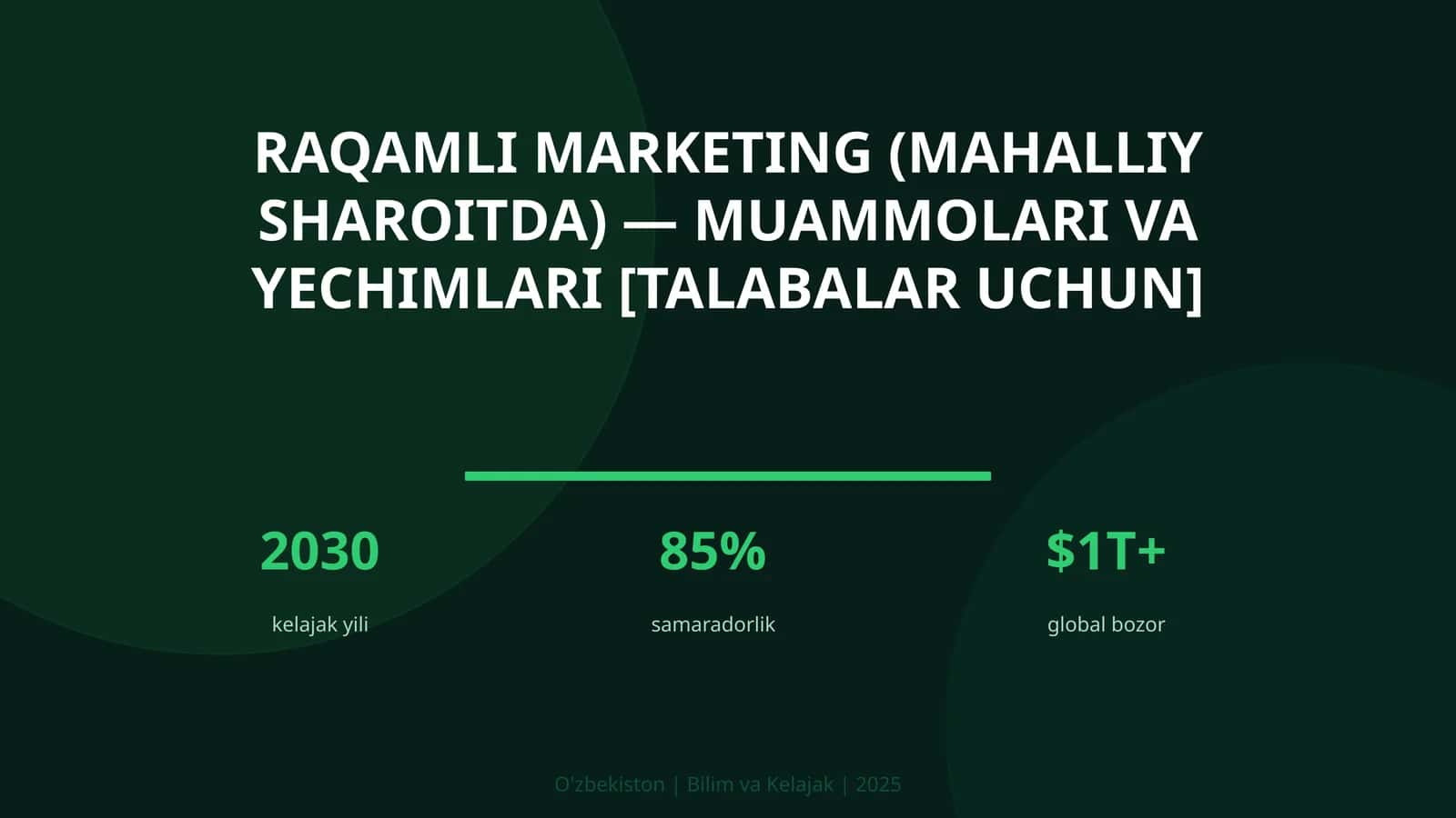 Raqamli marketing (mahalliy sharoitda) — muammolari va yechimlari [talabalar uchun] 1