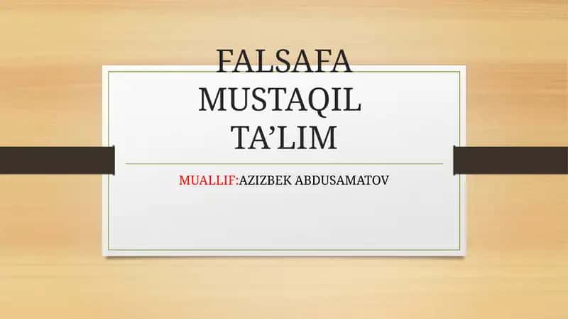 FALSAFA JAHON XALQLARINING MADANIYATINING  TARKIBIY QISMI 1
