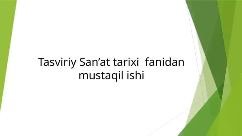 XX asr Jaxon san’ati 1