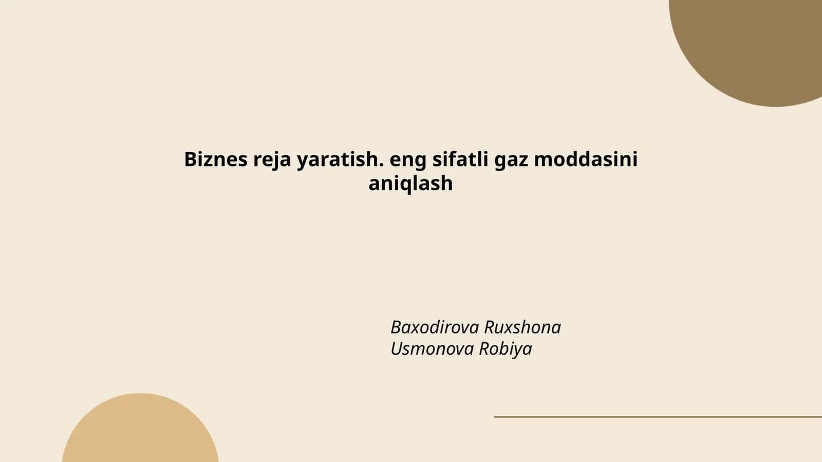 Eng sifatli gaz moddasini aniqlash 1