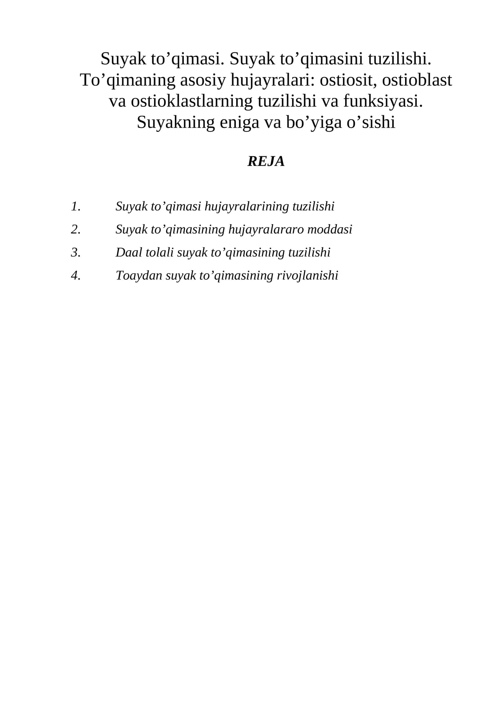 Suyak to’qimasi 1