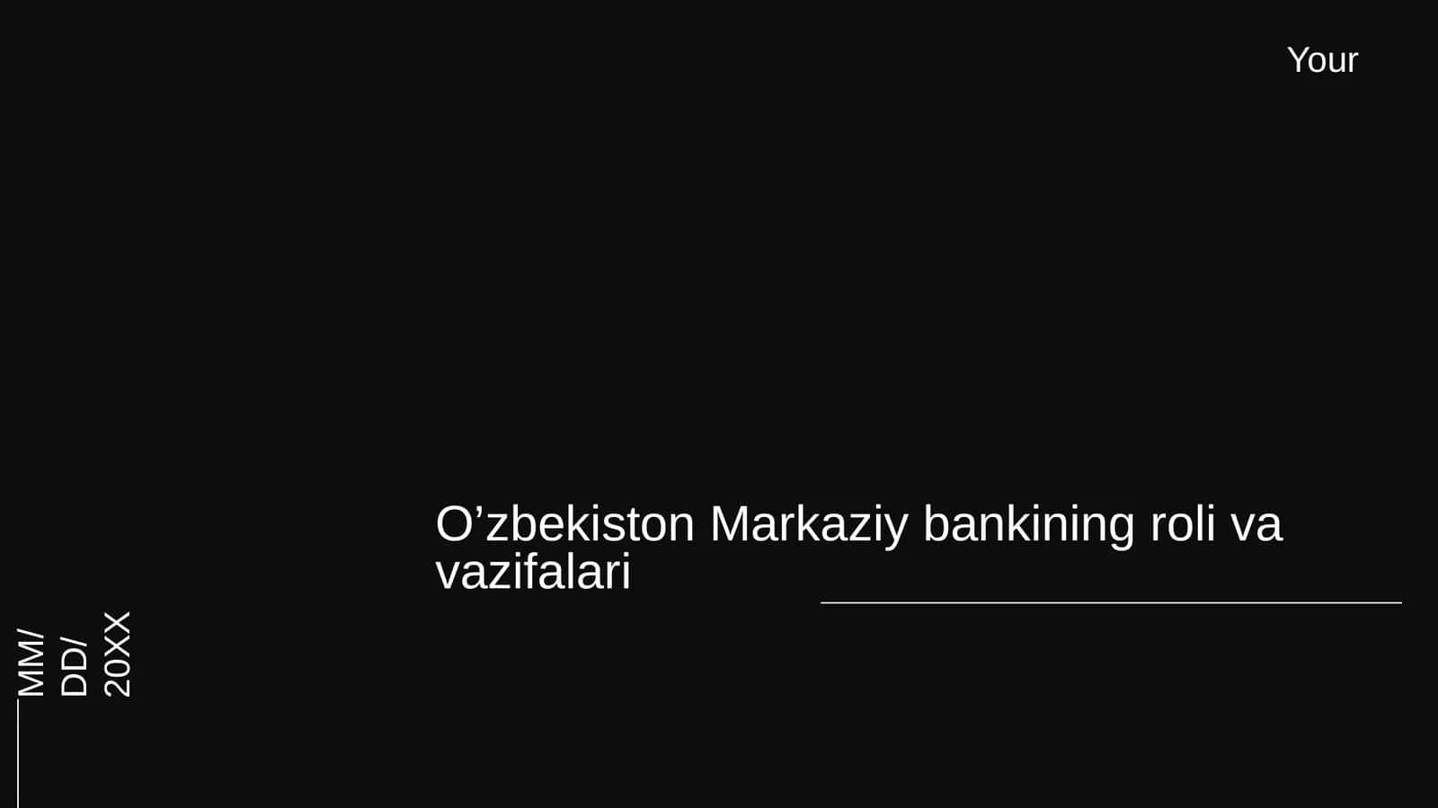 O’zbekiston Markaziy bankining roli va vazifalari 1