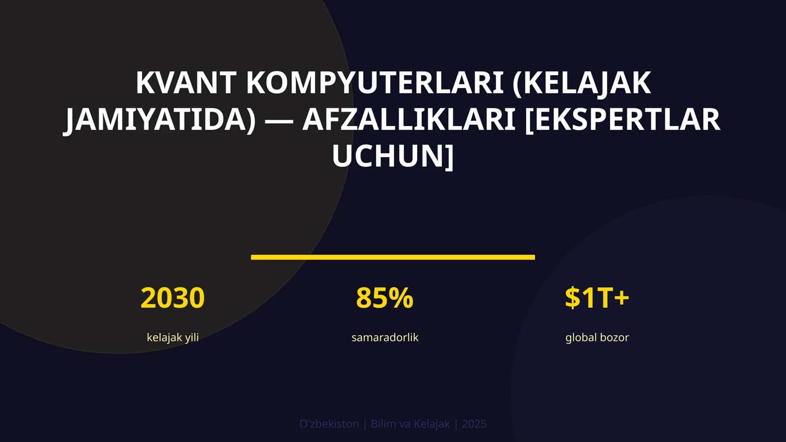 Kvant kompyuterlari (kelajak jamiyatida) — afzalliklari [ekspertlar uchun] 1