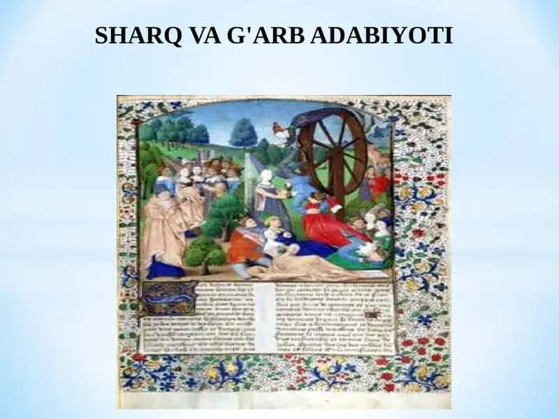 SHARQ VA G'ARB ADABIYOTI 1