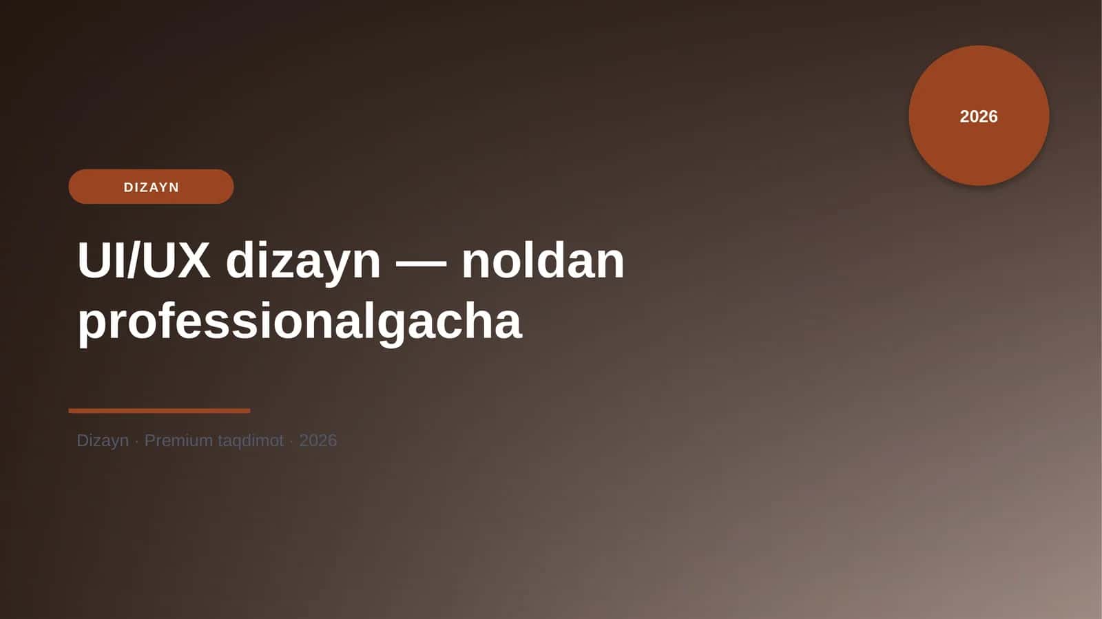 UI/UX dizayn — noldan professionalgacha 1