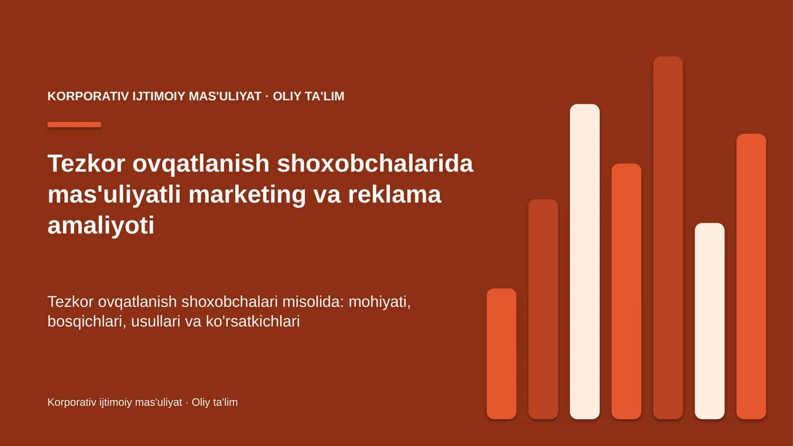 tezkor ovqatlanish shoxobchalarida mas'uliyatli marketing va reklama amaliyoti 6219 1