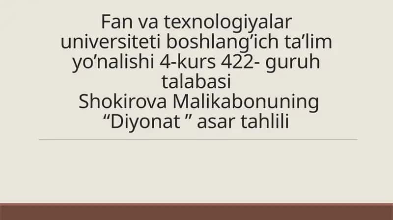 "Diyonat" 1