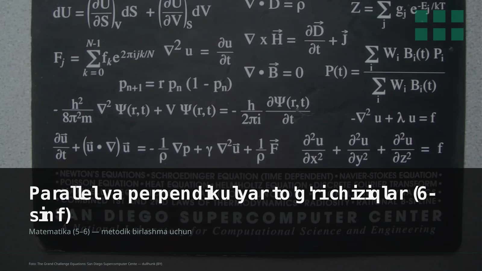 Parallel va perpendikulyar to'g'ri chiziqlar (6-sinf) 1