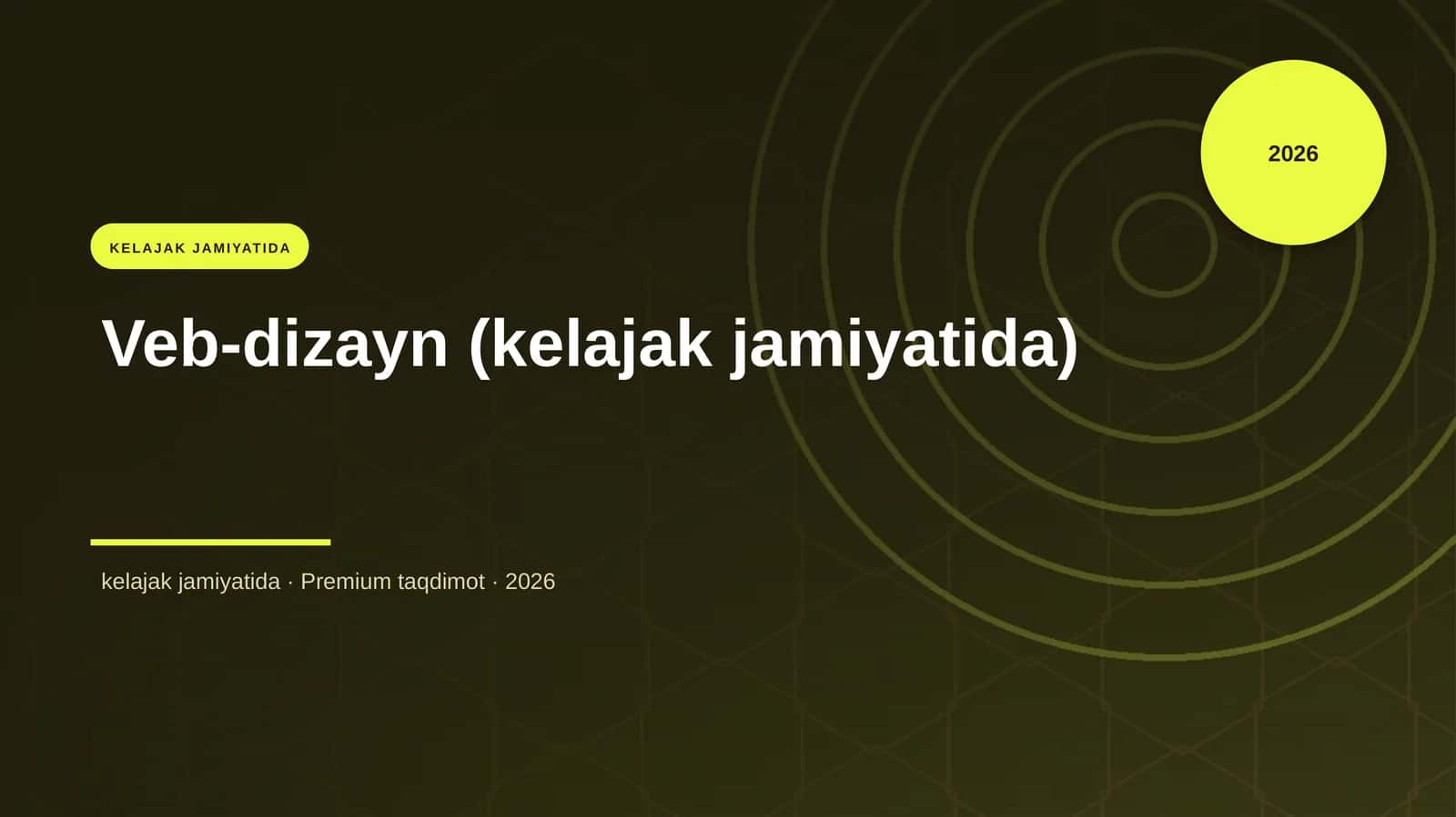 Veb-dizayn (kelajak jamiyatida) 1