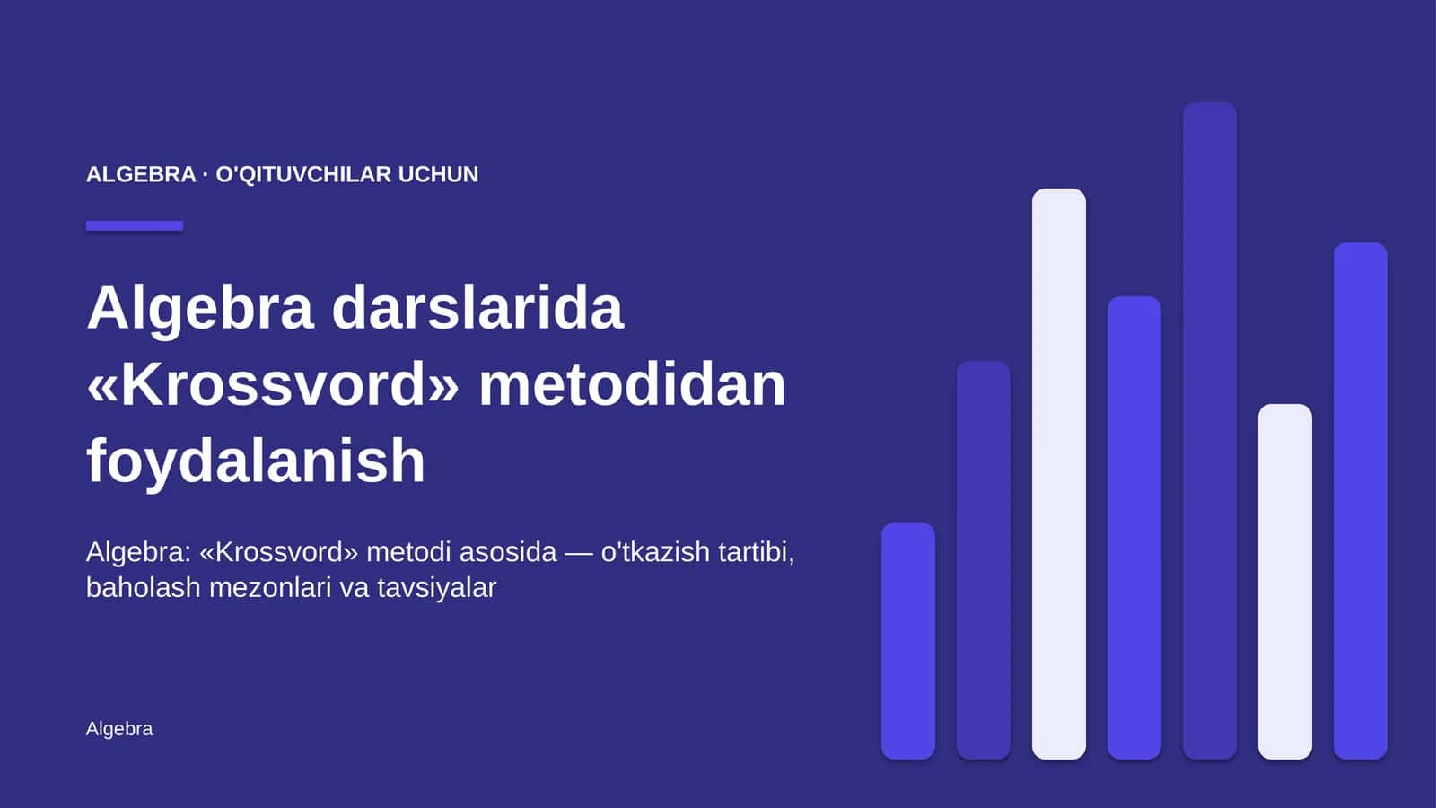 algebra darslarida krossvord metodidan foydalanish 8687 1