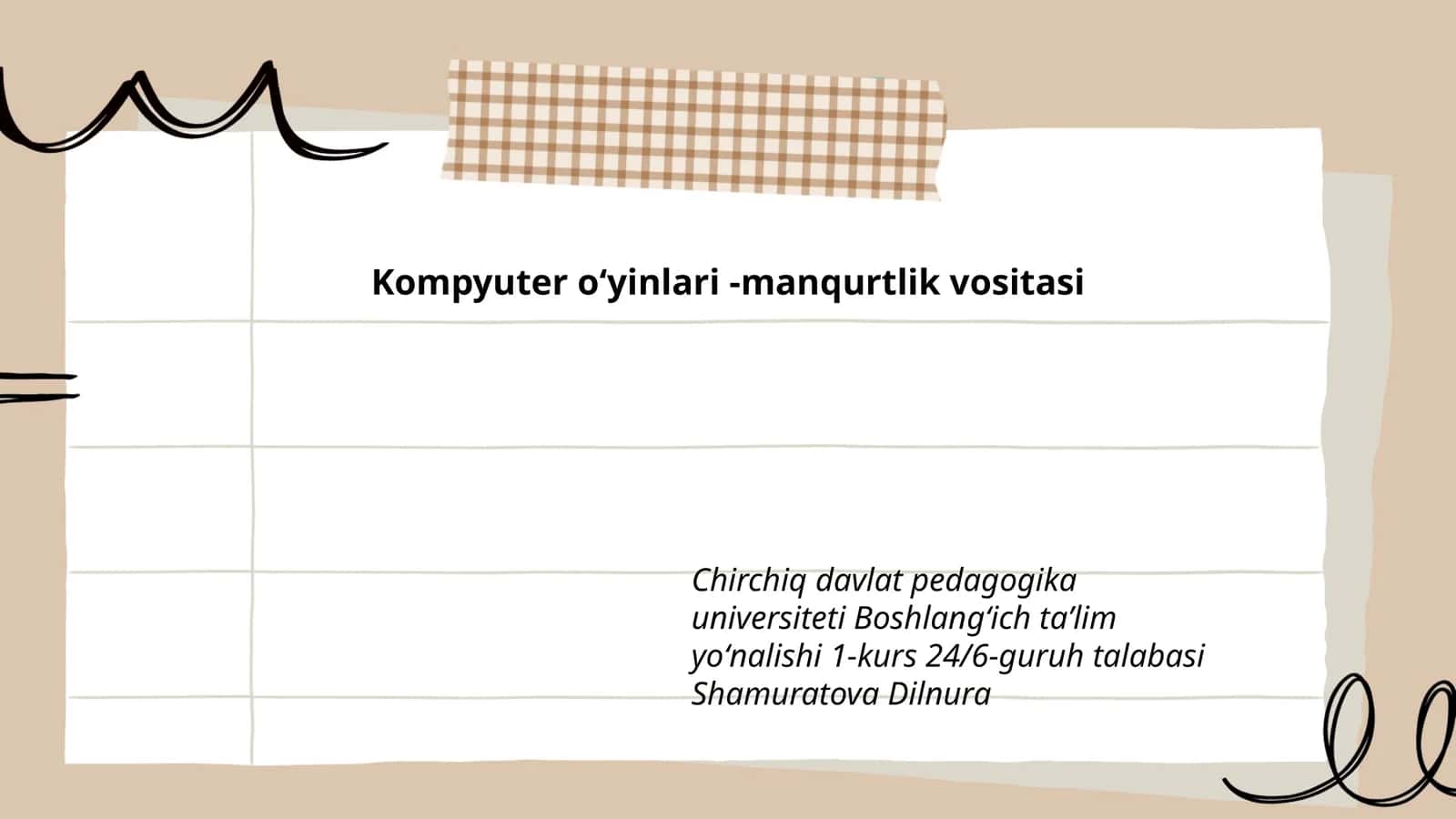 Kompyuter oʻyinlari -manqurtlik vositasi 1