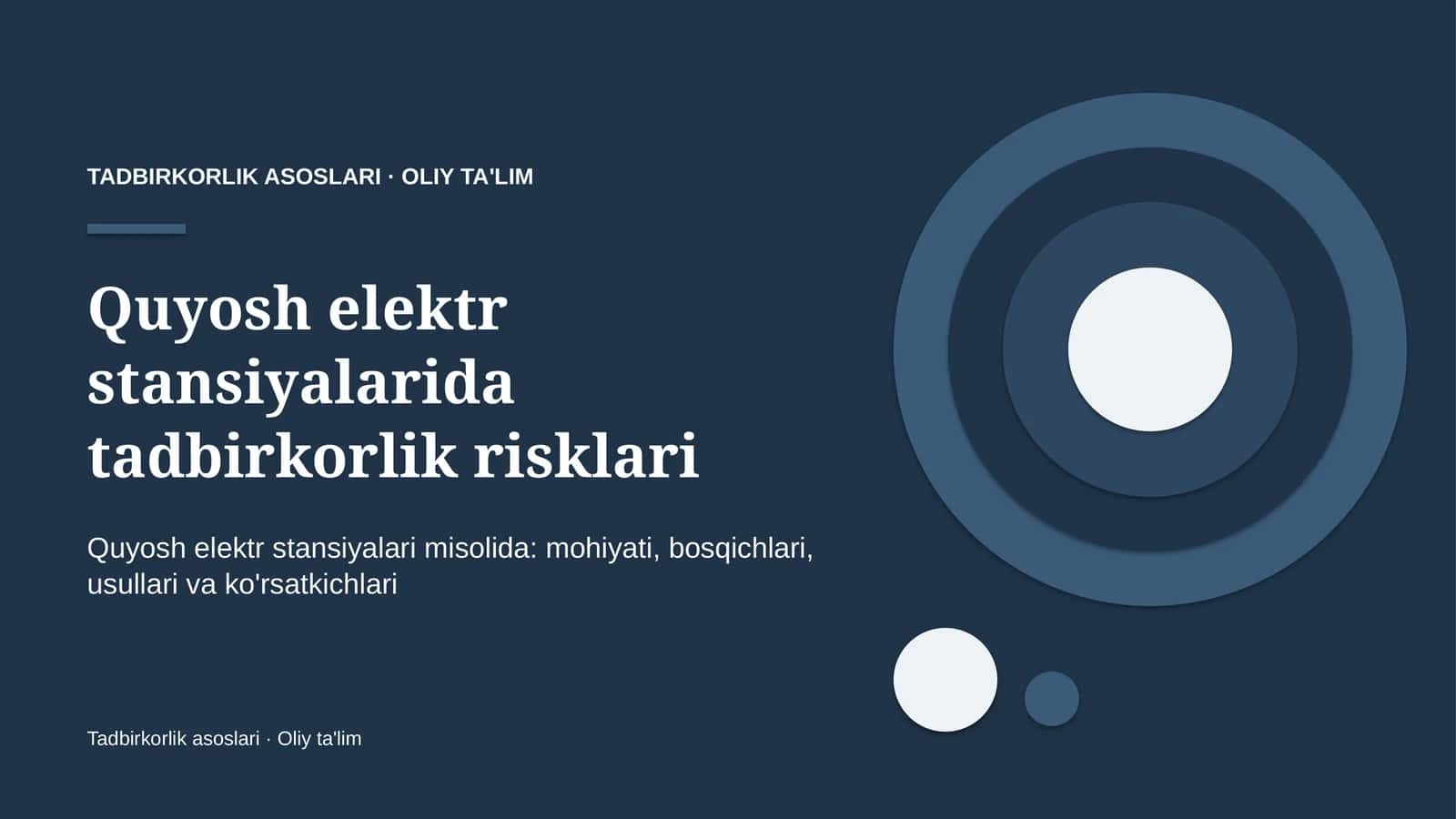 quyosh elektr stansiyalarida tadbirkorlik risklari 1379 1
