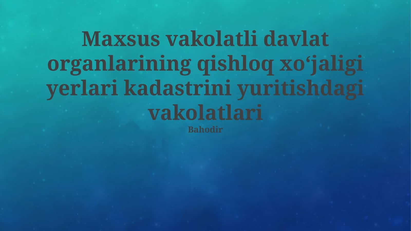 Maxsus vakolatli davlat organlarining vakolatlari 1