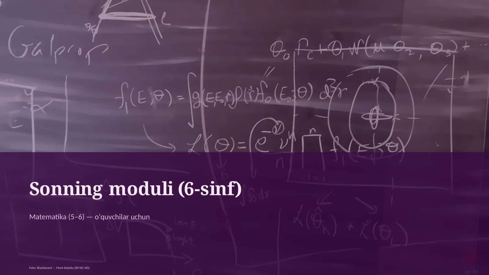 Sonning moduli (6-sinf) 1