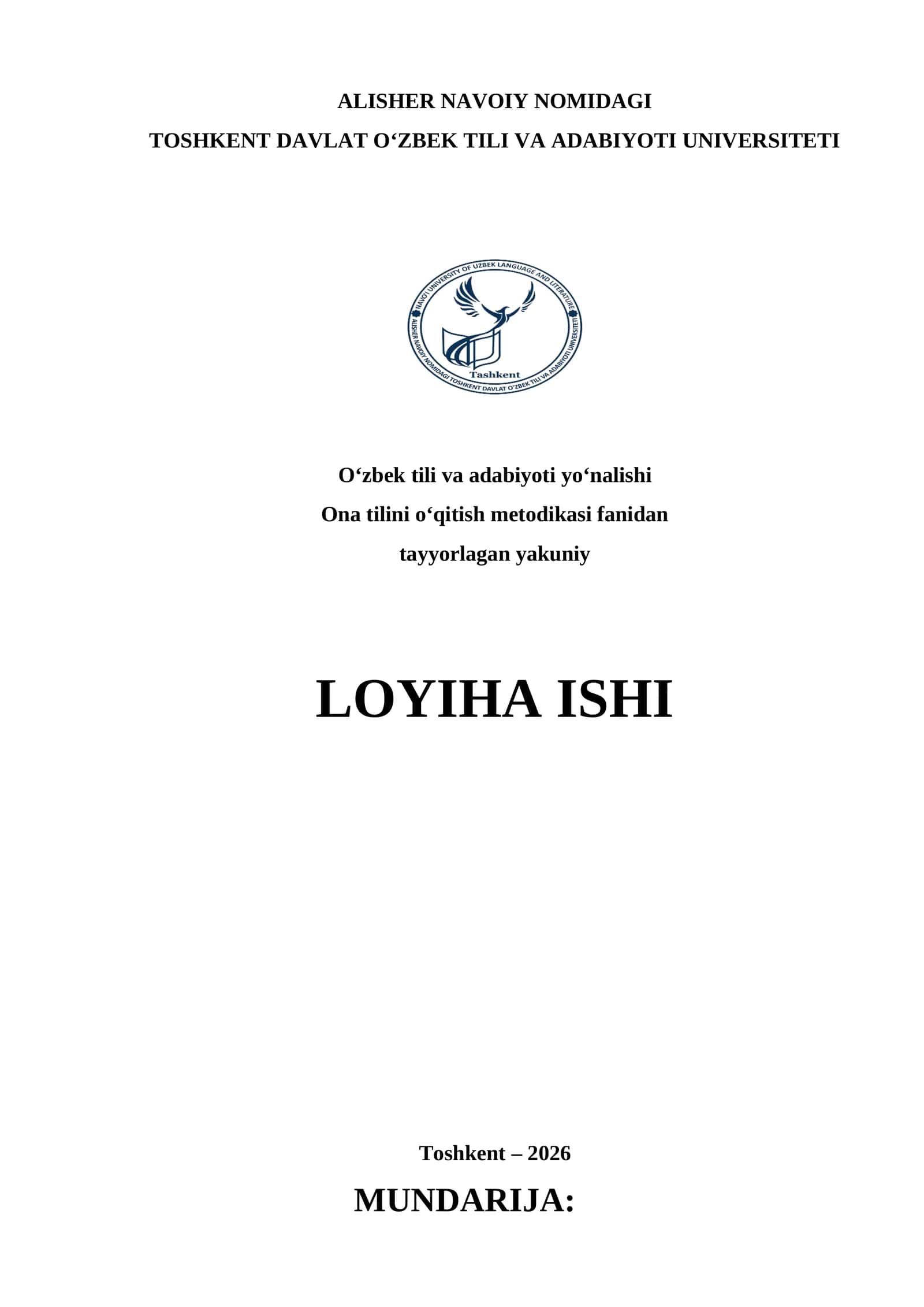 Ona tilini o‘qitish metodikasi 1