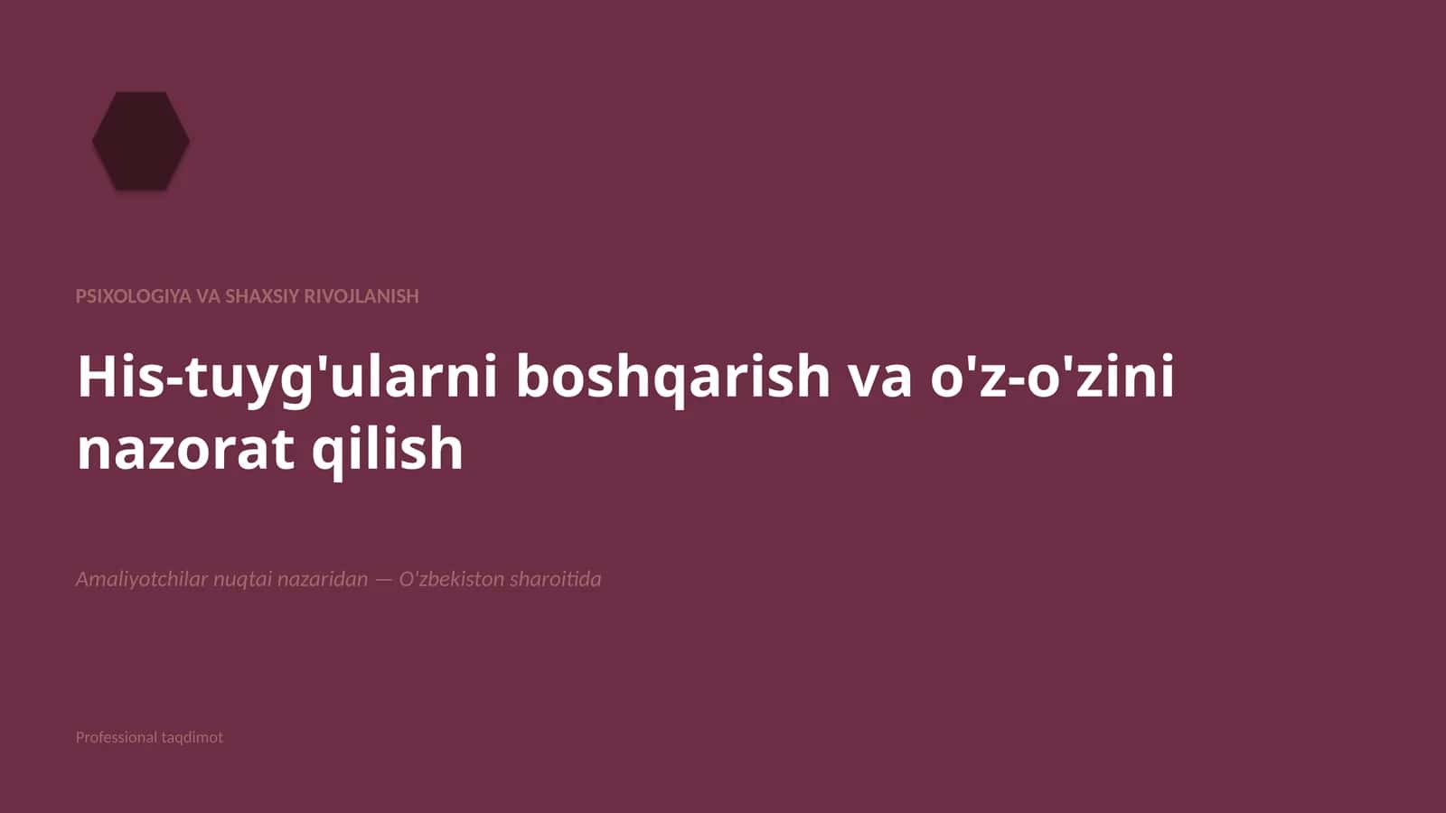 PSIXOLOGIYA VA SHAXSIY RIVOJLANISH 1