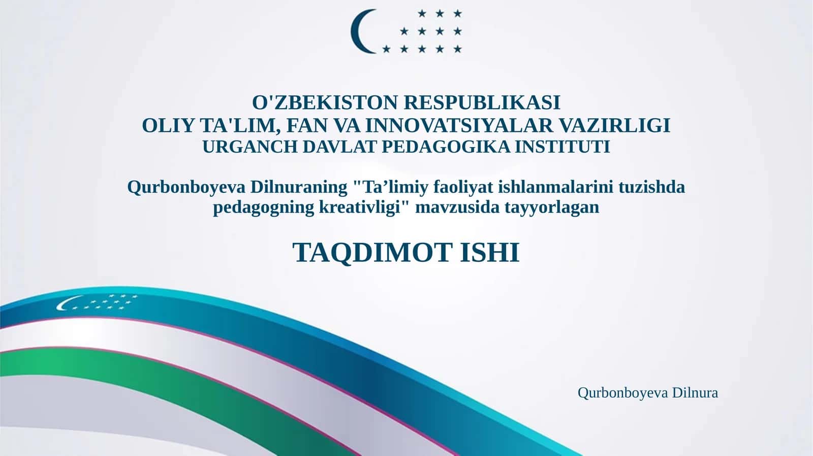 Taʼlimiy faoliyat ishlanmalarini tuzishda pedagogning kreativligi 1
