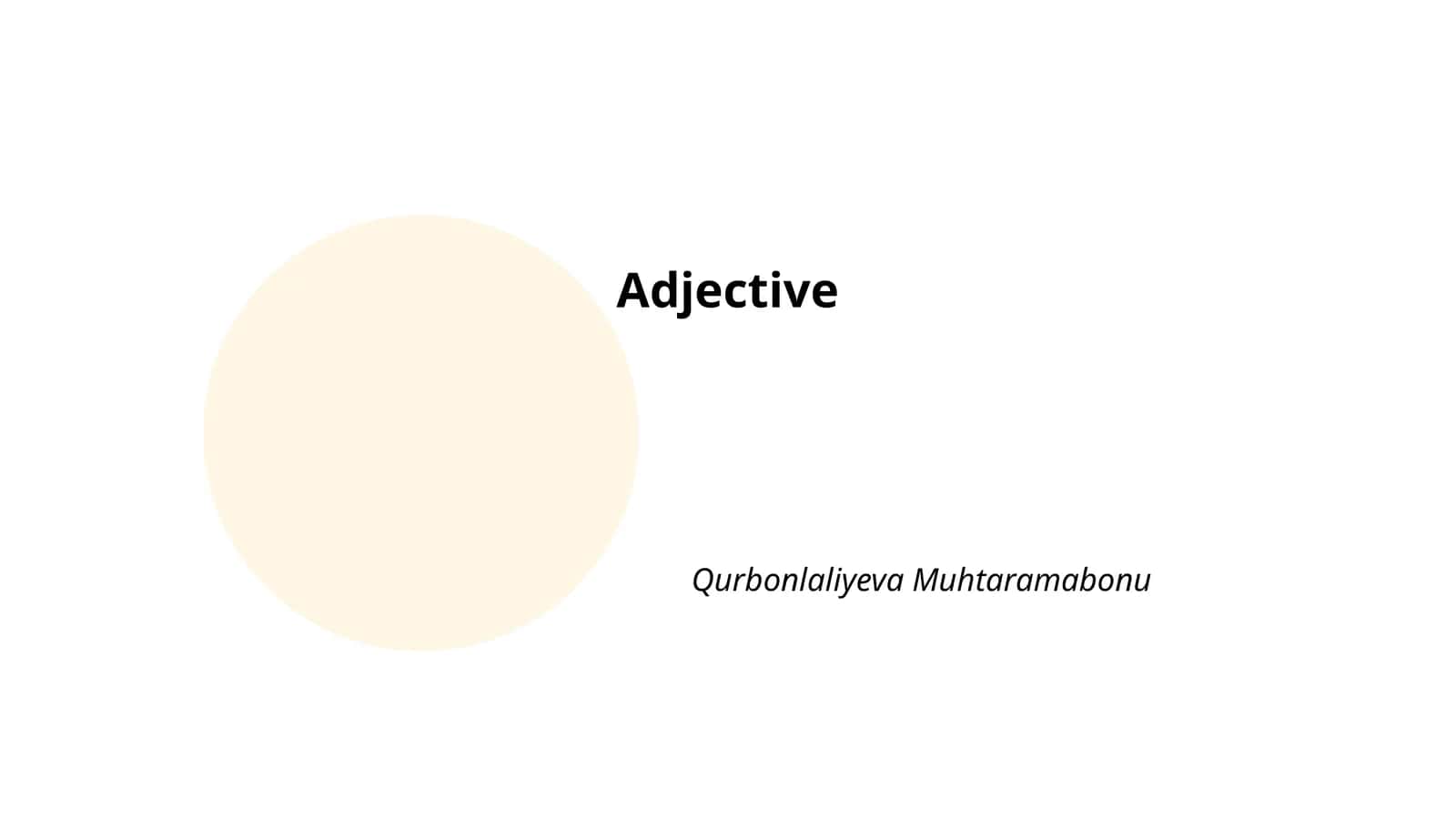 Descriptive Adjectives 1