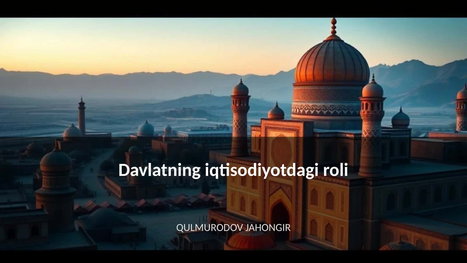 Davlatning iqtisodiyotdagi roli 1