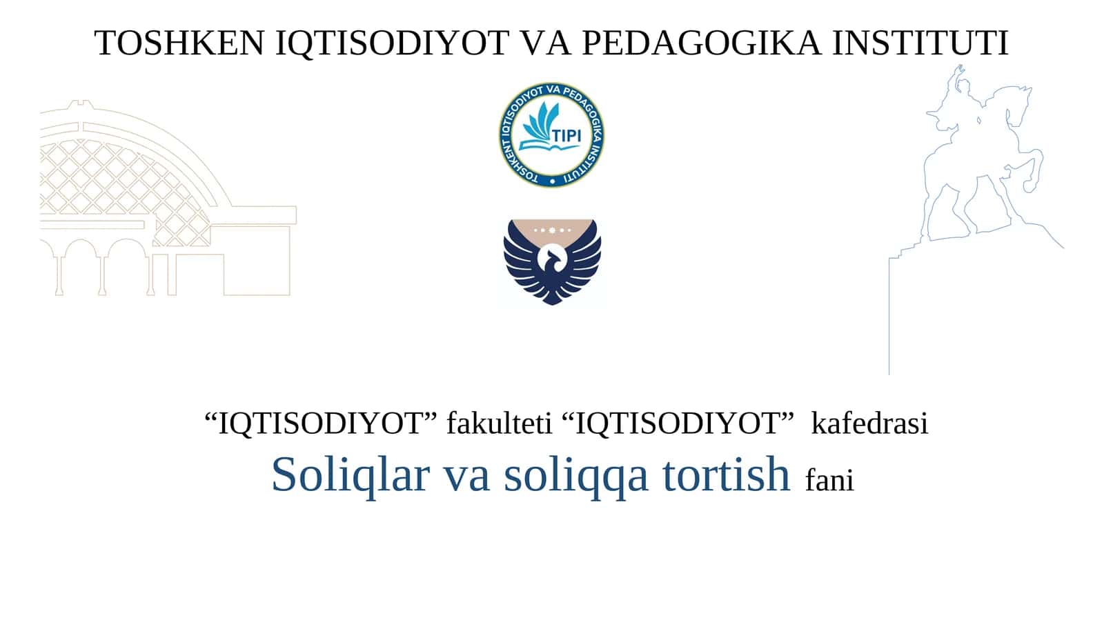 Yig'imlar. Aylanmadan olinadigan soliq. Soliq to'lovchilarning ayrim toifalariga soliq solish tartibi 1