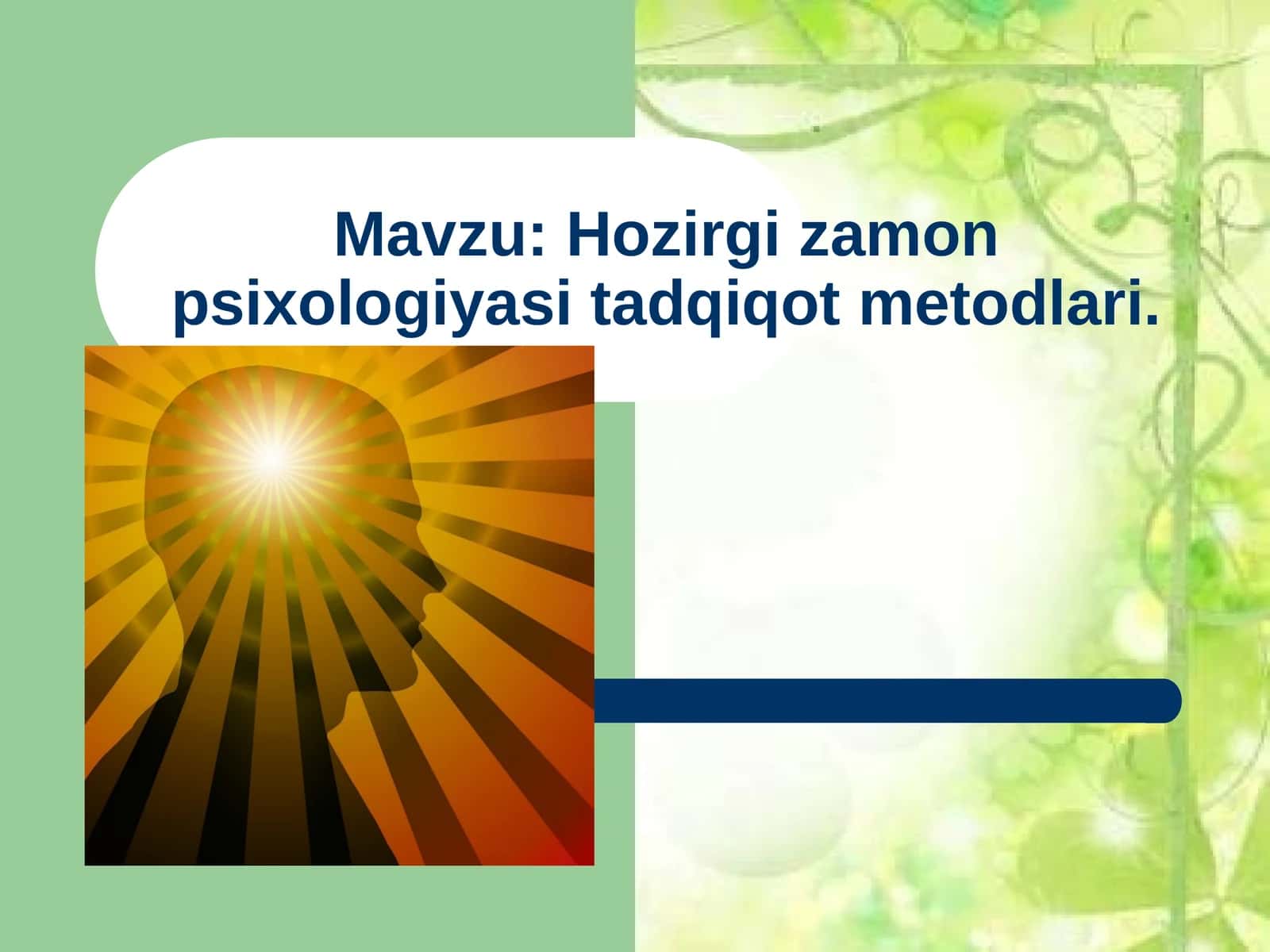 Hozirgi zamon psixologiyasi tadqiqot metodlari 1