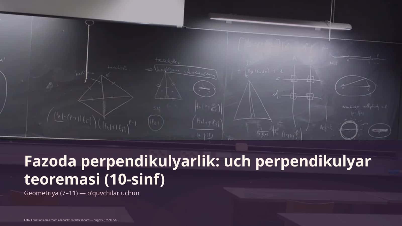 Fazoda perpendikulyarlik: uch perpendikulyar teoremasi (10-sinf) 1