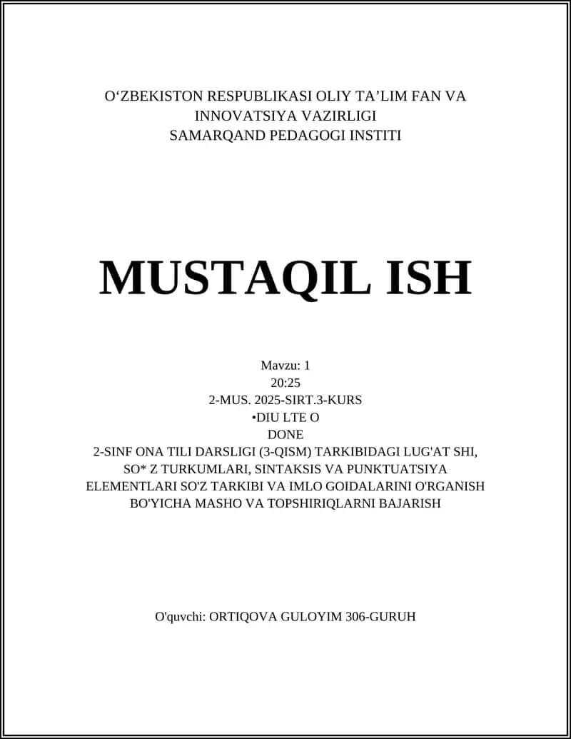 SO'Z TARQIBINI ANIQLASH MASHQLARI 1