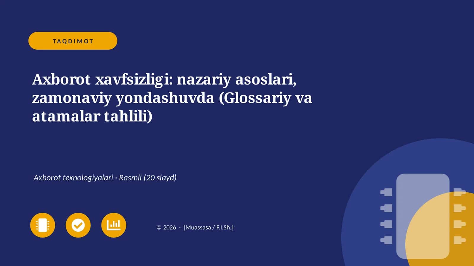 Axborot xavfsizligi: nazariy asoslari, zamonaviy yondashuvda (Glossariy va atamalar tahlili) 1