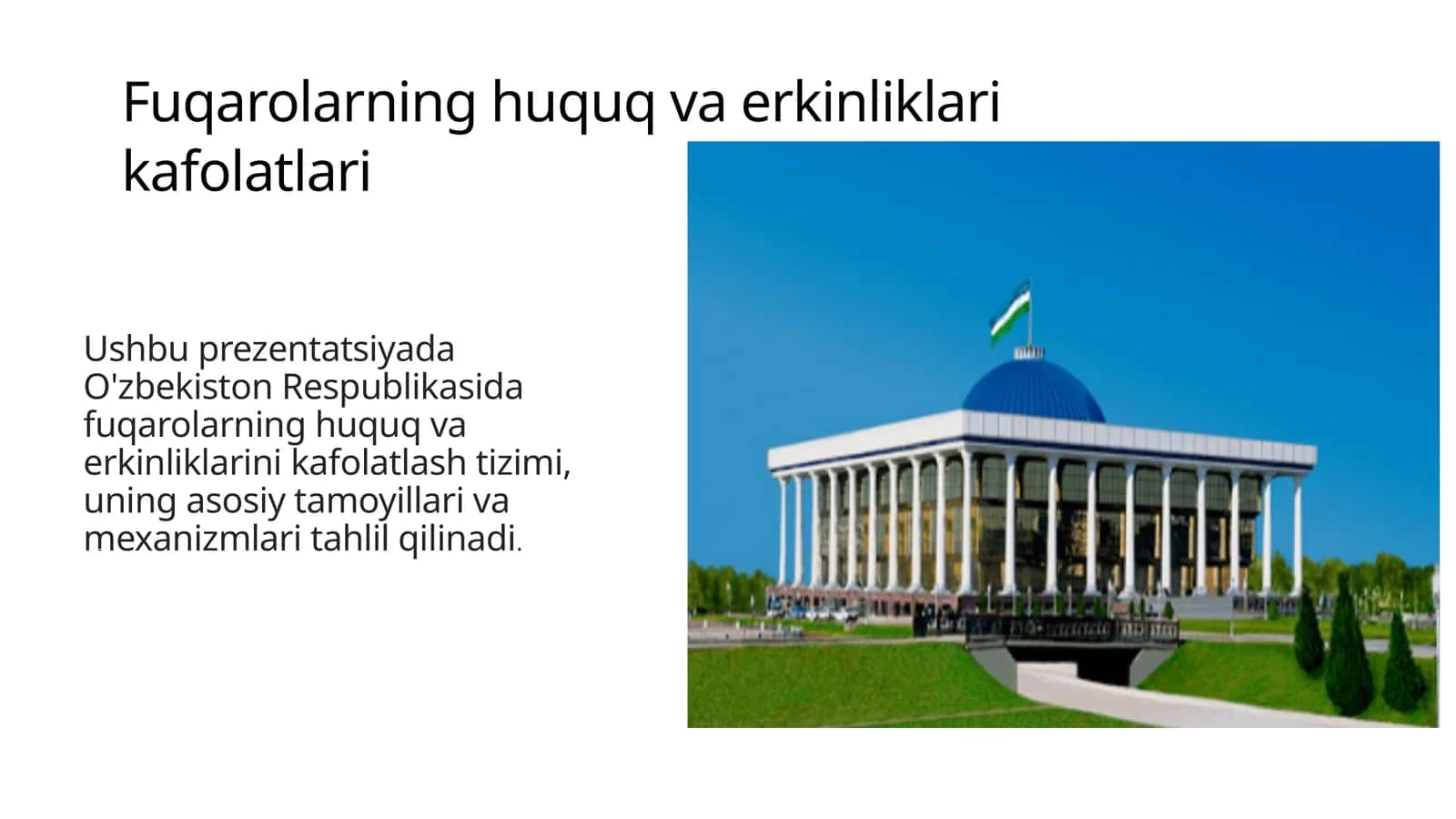 Fuqarolarning huquq va erkinliklari kafolatlari 1