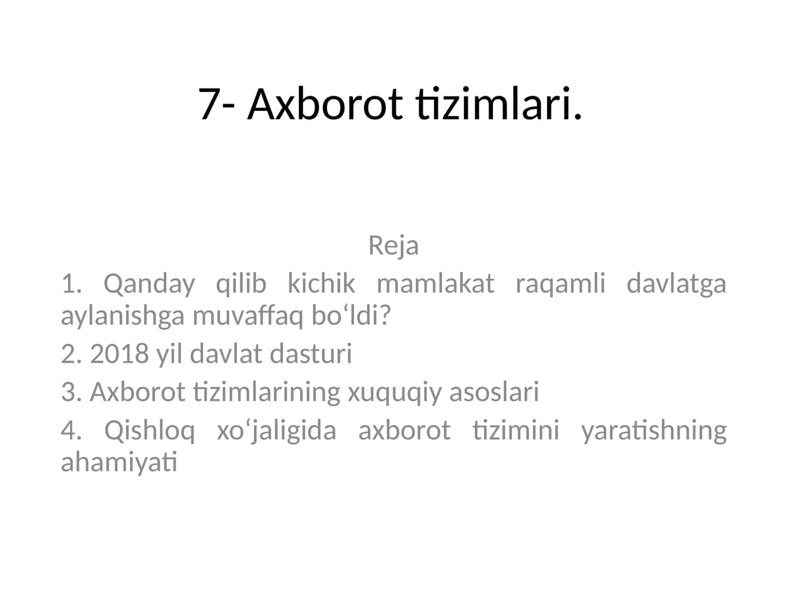 Axborot tizimlari 1
