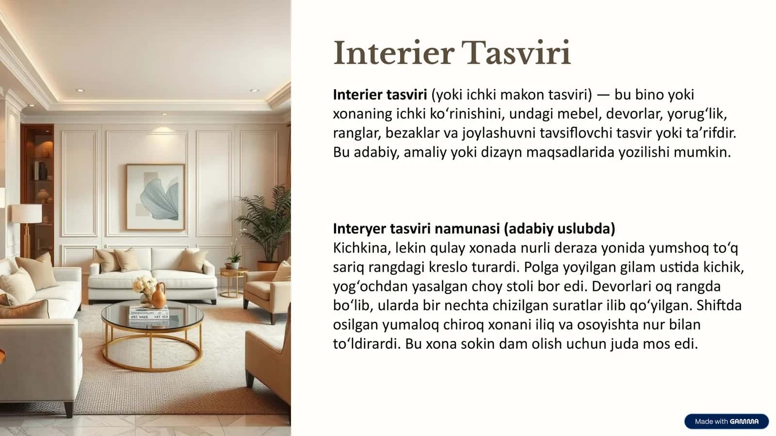Interier Tasviri 1
