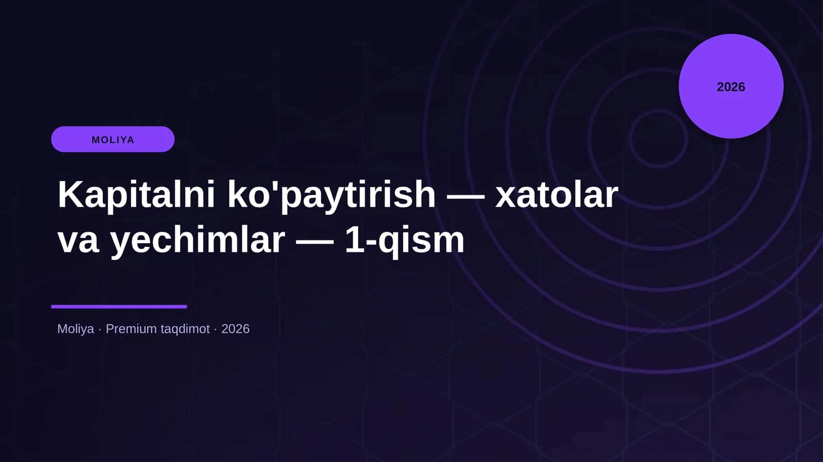 Kapitalni ko'paytirish — xatolar va yechimlar — 1-qism 1