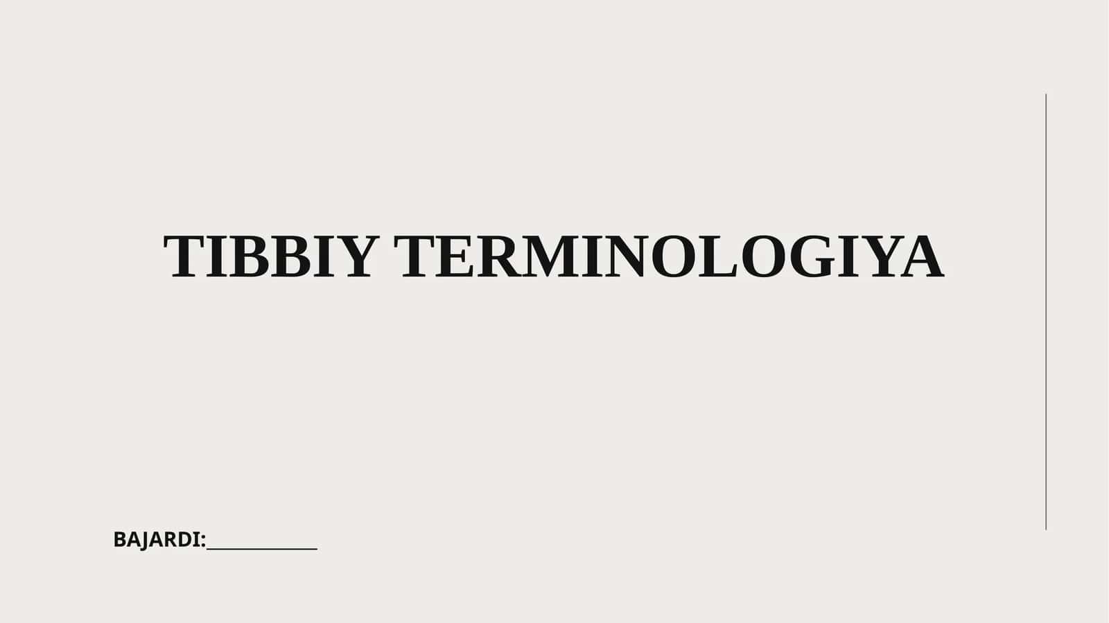 Tibbiy terminologiya 1