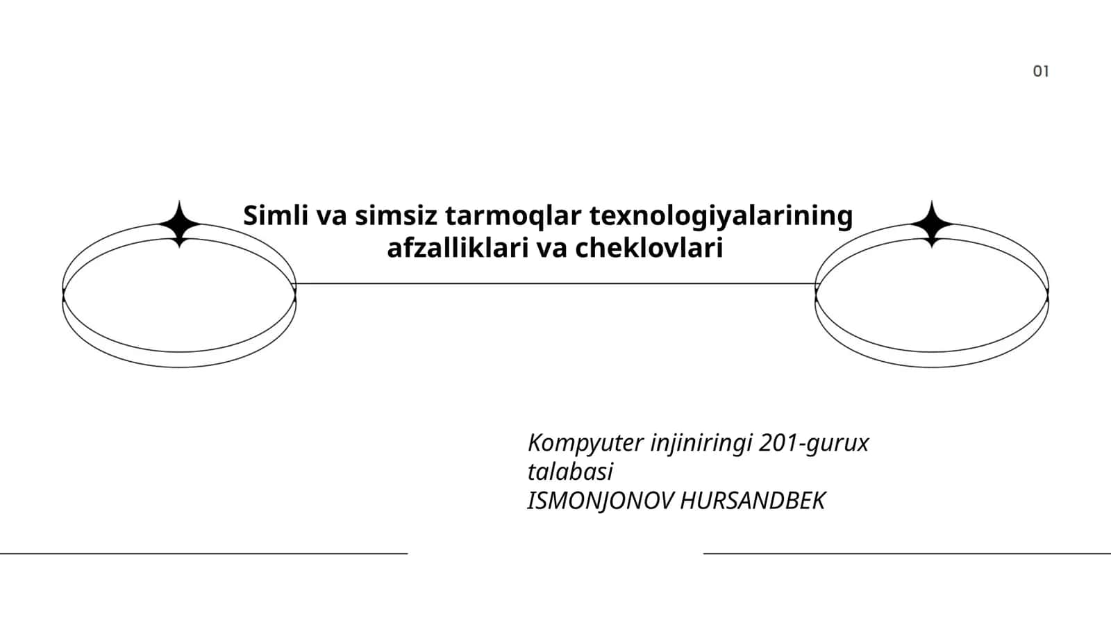 Simli va simsiz tarmoqlar texnologiyalarining afzalliklari va cheklovlari 1