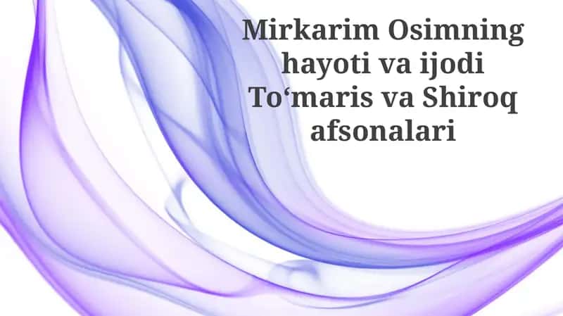 Mirkarim Osimning Hayoti 1