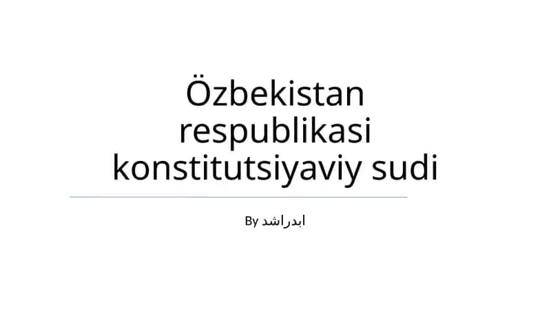 Özbekistan respublikasi konstitutsiyaviy sudi 1